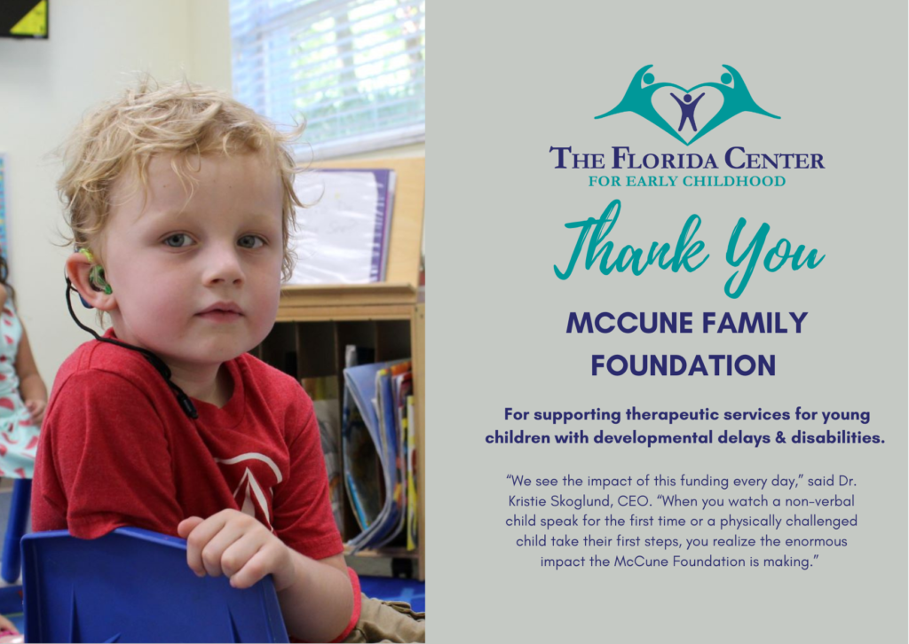 Florida Center for Early Childhood The McCune Family Foundation Awards